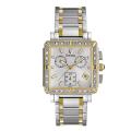 Bulova Women's 'Diamonds' Stainless and Yellow Goldplated Steel Chronograph ...