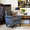 angelo:HOME Harlow Twillo Bluestone Accent Arm Chair