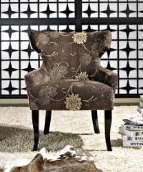 Abbyson Living Bayview Espresso Fabric Lounge Chair