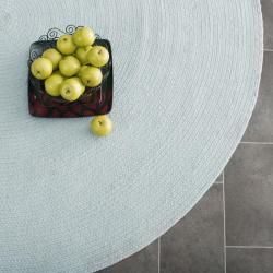 Reversible Cottage Lifestyle Light Blue Braided Rug (6' Round)
