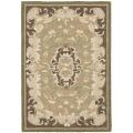 Simply Clean Aubusson Hand-hooked Beige/ Brown Rug (2' x 3')