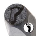 Solid Right Footprint 6mm Punch Stamp for Metal