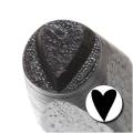 Solid Skinny Heart 6mm Punch Stamp for Metal