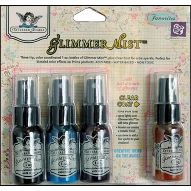 Tattered Angels 1 ounce Glimmer Mist Prima Favorities Kit (Pack of 4