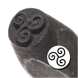Triple Spiral 6mm Punch Stamp for Metal