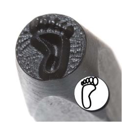 Left Footprint 6mm Punch Stamp for Metal