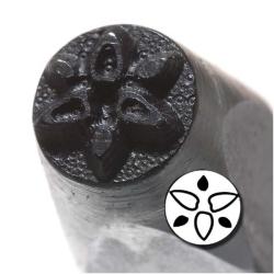 Flower 3 6mm Punch Stamp for Metal