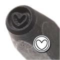 Circle Heart 6mm Punch Stamp for Metal