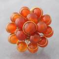 Brass Carnelian Cluster Organic Ring (Thailand)
