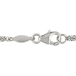 14k White Gold Amethyst and Blue Topaz Bead Necklace