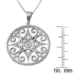 Hollywood Retro Platinum over Silver 1/6ct TDW Diamond Necklace (I-J, I1-I2)