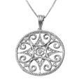 Hollywood Retro Platinum over Silver 1/6ct TDW Diamond Necklace (I-J, I1-I2)