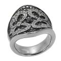 Hollywood Retro Platinum over Silver 1/3ct TDW Diamond Ring (I-J, I1-I2)