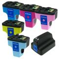 HP 02 Black/Color Ink Cartridge Set (Remanufactured) (Pack of 6)