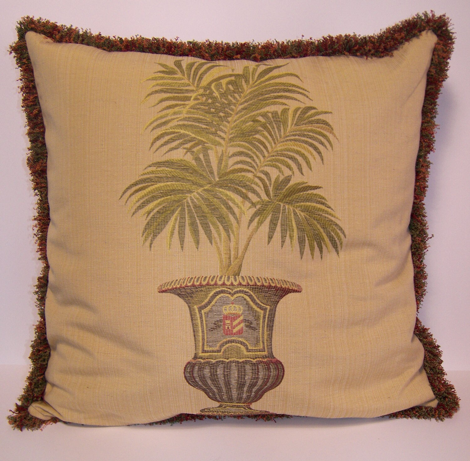 Potted Palm Tree Decorative Throw Pillow 13799408
