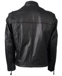 Leather Mens Black Motorcycle Racing Jacket