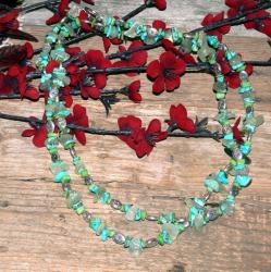 Susen Foster Silverplated Caribbean Vacation Gemstone Necklace