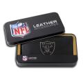 Oakland Raiders Black Leather Embroidered Checkbook Cover