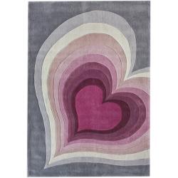 Handmade Luna Deco Kids Multi Heart Rug (3'6 x 5'6)