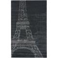 Handmade Luna Deco Kids Eiffel Tower Rug (5' x 8')
