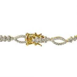 Isabella 18k Gold over Silver Diamond Accent Bracelet