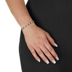 10k Yellow Gold 1ct TDW Diamond X and O Bracelet (I-J, I2-I3)