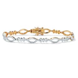 Isabella 18k Gold over Silver Diamond Accent Bracelet
