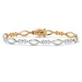 Isabella 18k Gold over Silver Diamond Accent Bracelet