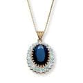 Isabella Collection Gold over Silver Sapphire and Diamond Accent Necklace