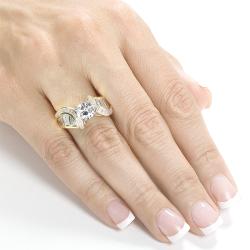 Platinum and 18k Gold 5ct TDW Certified Diamond Engagement Ring (H, SI2)