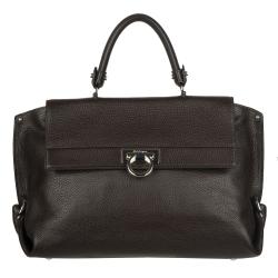 Salvatore Ferragamo 'Safari' Brown Leather Satchel