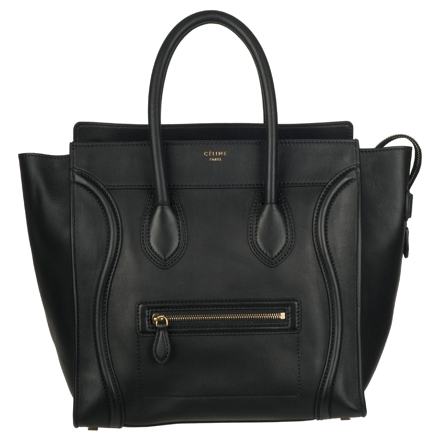 Celine Black Leather Luggage Tote Bag - 13806354 - Overstock.com ...