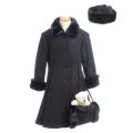 Trilogi Collection Girl's Wool-blend Faux Fur-trimmed Coat