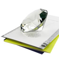 Clear Diamond Plastic Paperweight
