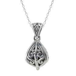 Sunstone Sterling Silver Bali Design Necklace