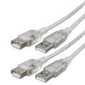 USB 2.0 A-A 10-foot M/ F Extension Cable (Pack of 2)