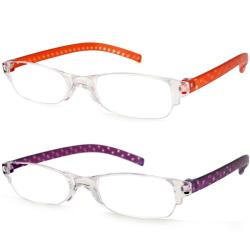 Urban Eyes Lucite Readers Dots Women's Reading Glasses (Pack of 2)