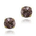 Glitzy Rocks 14k Yellow Gold 5-mm Amethyst Stud Earrings