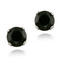 Glitzy Rocks 14k White Gold 3/4ct TGW 4-mm Sapphire Stud Earrings