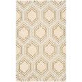 Handmade Avant-garde Morocco Ivory Rug (4' x 6')