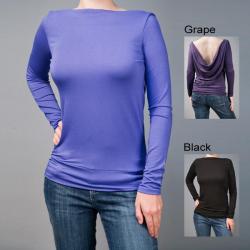 AtoZ Women's Reversible Cowlneck Top
