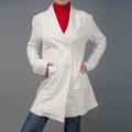 AtoZ Women's Ivory Cotton Trench Coat