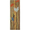 Handmade New Zealand Wool Gardens Brown Rug (2'6 x 8')