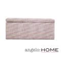 angelo:HOME Kent Walnut Brown Wall Hugger Storage Ottoman