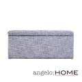 angelo:HOME Kent Silver Grey Wall Hugger Storage Ottoman