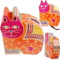 Leather Orange Kitty Bank (India)