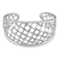 Sterling Silver 3/4ct TDW Diamond Open Square Cuff Bracelet (G-H, I3)