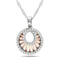 10k Two-tone Gold 1/5ct TDW Diamond Necklace (G-H, I2-I3)