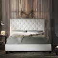 Sophie White Vinyl Tufted Full-size Bed