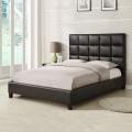 Sarajevo Dark Brown Vinyl Column Full-size Platform Bed